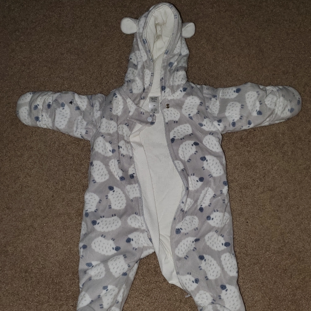 Winter warm hoodie romper